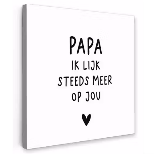 Papa - Spreuken - Stef Bos - Papa ik lijk steeds meer op jou - Quotes Tuinposter op houten frame 2 cm dik klein -3d