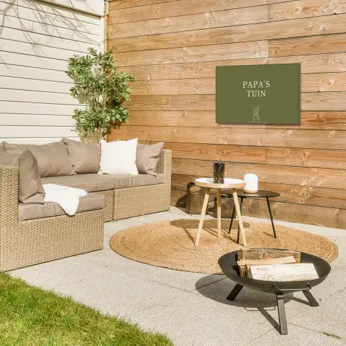 Papa's Tuin Tuinposter op houten frame 2 cm dik klein -sfeer2