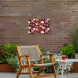 Donker - Bladeren - Fruit Tuinposter op houten frame 2 cm dik klein 845 -sfeer3