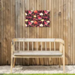 Donker - Bladeren - Fruit Tuinposter op houten frame 2 cm dik klein 845 -sfeer4