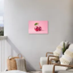Disco - Kersen - Roze Tuinposter op houten frame 2 cm dik klein -sfeer1