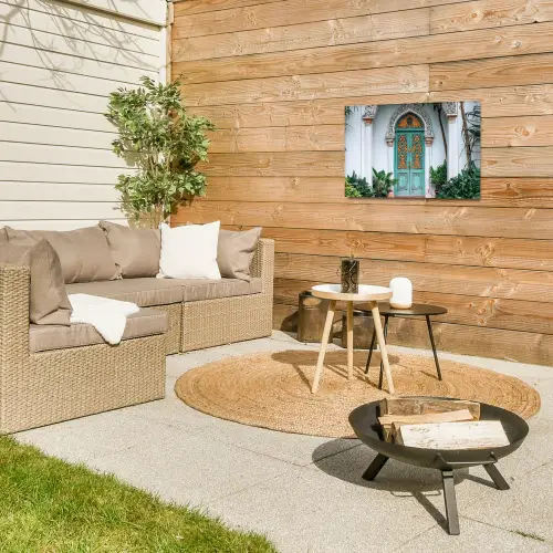 Deur - Patronen - Planten Tuinposter op houten frame 2 cm dik klein -sfeer2