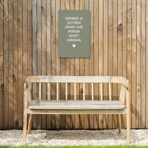 droom-groen Tuinposter op houten frame 2 cm dik klein -sfeer4