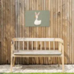 Eend - Konijnoren - Grijs Tuinposter op houten frame 2 cm dik klein -sfeer4