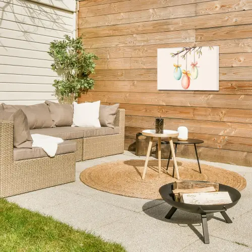 Paastak - Strikje - Eieren Tuinposter op houten frame 2 cm dik klein -sfeer2