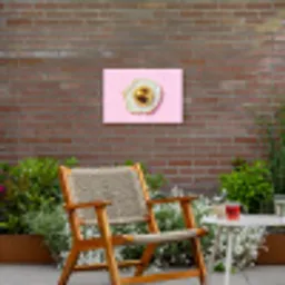 Ei - Disco - Ontbijt - Glitter Tuinposter op houten frame 2 cm dik klein -sfeer3