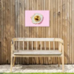 Ei - Disco - Ontbijt - Glitter Tuinposter op houten frame 2 cm dik klein -sfeer4