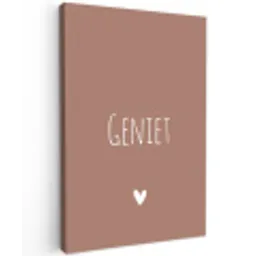 Geniet - Spreuken - Quotes Tuinposter op houten frame 2 cm dik klein -3d