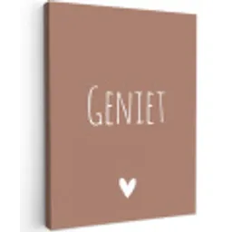 Geniet - Spreuken -Quotes Tuinposter op houten frame 2 cm dik klein -3d