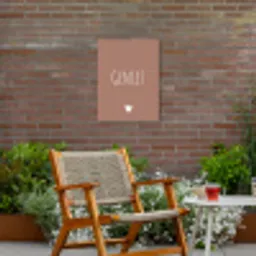 Geniet - Spreuken -Quotes Tuinposter op houten frame 2 cm dik klein -sfeer3