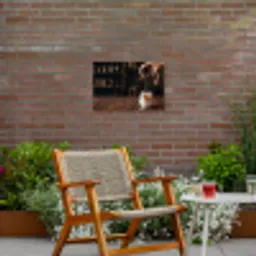 Espresso - Melk - Café Tuinposter op houten frame 2 cm dik klein -sfeer3