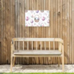 Bloemen - Paaseieren - Patroon Tuinposter op houten frame 2 cm dik klein -sfeer4