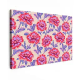 Bloemen - Patroon - Meerkleurig Tuinposter op houten frame 2 cm dik klein 845 -3d