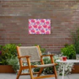 Bloemen - Patroon - Meerkleurig Tuinposter op houten frame 2 cm dik klein 845 -sfeer3