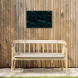 Vloeiend - Verf - Donker Tuinposter op houten frame 2 cm dik klein 845 -sfeer4