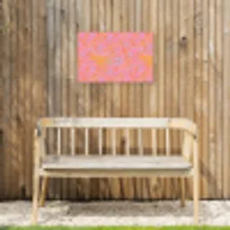 Vloeiend - Verf - Perzik Tuinposter op houten frame 2 cm dik klein 845 -sfeer4