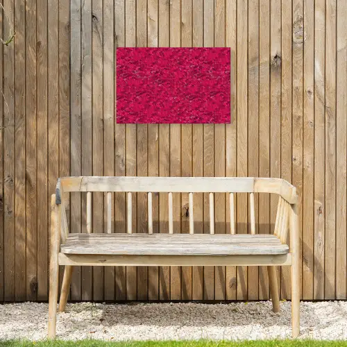 Vloeiend - Verf - Texturen - Rood Tuinposter op houten frame 2 cm dik klein 845 -sfeer4