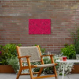 Vloeiend - Verf - Texturen - Rood Tuinposter op houten frame 2 cm dik klein 845 -sfeer3