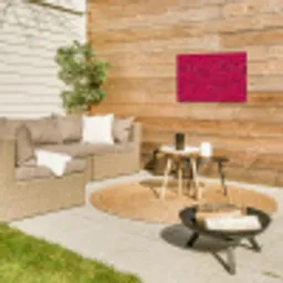 Vloeiend - Verf - Texturen - Rood Tuinposter op houten frame 2 cm dik klein 845 -sfeer2