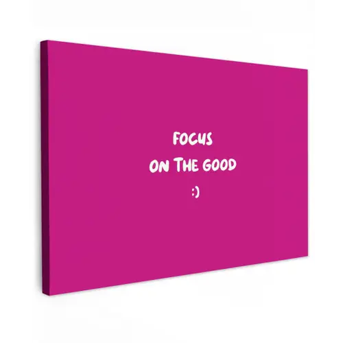 Focus - Smiley - Roze Tuinposter op houten frame 2 cm dik klein -3d