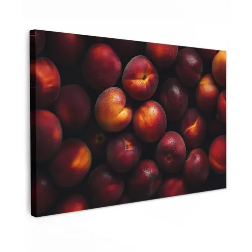 Fruit - Close up - Nectarines Tuinposter op houten frame 2 cm dik klein -3d