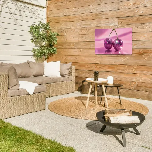 Glitter - Discobol - Roze - Kersen Tuinposter op houten frame 2 cm dik klein -sfeer2