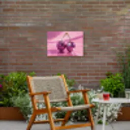 Glitter - Discobol - Roze - Kersen Tuinposter op houten frame 2 cm dik klein -sfeer3