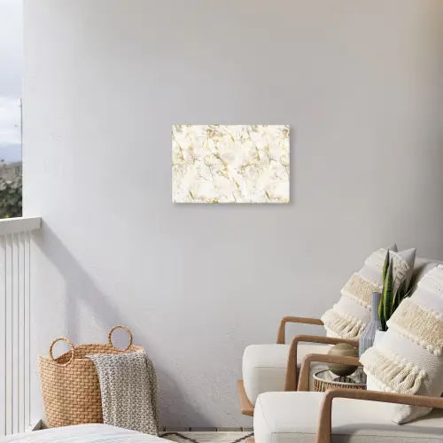 Goud - Licht - Nerf - Marmer Tuinposter op houten frame 2 cm dik klein 845 -sfeer1