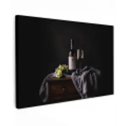 Druiven - Wijn - Rood - Tafel Tuinposter op houten frame 2 cm dik klein -3d