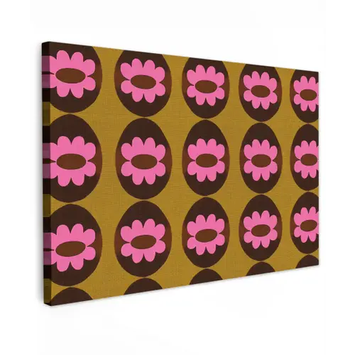 Grafisch - Patroon - Kleurrijk Tuinposter op houten frame 2 cm dik klein 845 -3d