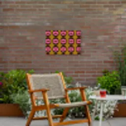 Grafisch - Patroon - Kleurrijk Tuinposter op houten frame 2 cm dik klein 845 -sfeer3