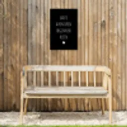 Grote avonturen beginnen klein - Quotes - Spreuken Tuinposter op houten frame 2 cm dik klein -sfeer4