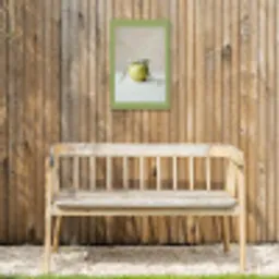 Groen - Appel - Strikje Tuinposter op houten frame 2 cm dik klein -sfeer4