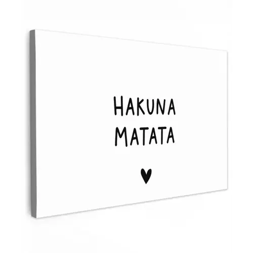 Hakuna matata - Spreuken - Quotes Tuinposter op houten frame 2 cm dik klein -3d