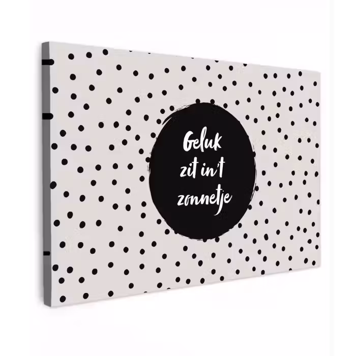 Geluk zit in 't zonnetje - Quotes - Tekst - Zomer Tuinposter op houten frame 2 cm dik klein -3d