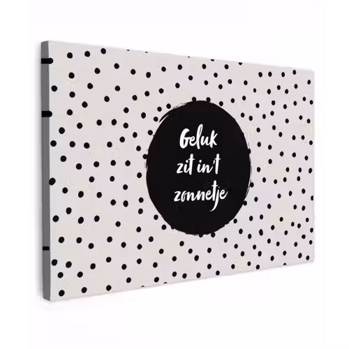 Geluk zit in 't zonnetje - Quotes - Tekst - Zomer Tuinposter op houten frame 2 cm dik klein -3d