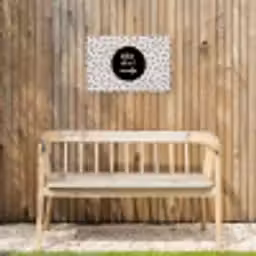 Geluk zit in 't zonnetje - Quotes - Tekst - Zomer Tuinposter op houten frame 2 cm dik klein -sfeer4
