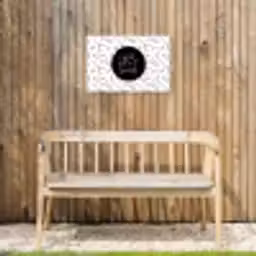 Geluk zit in 't zonnetje - Quotes - Tekst - Zon - Zomer Tuinposter op houten frame 2 cm dik klein -sfeer4