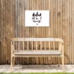 Geluk zit in 't zonnetje - Tekst - Zomer - Quotes Tuinposter op houten frame 2 cm dik klein -sfeer4
