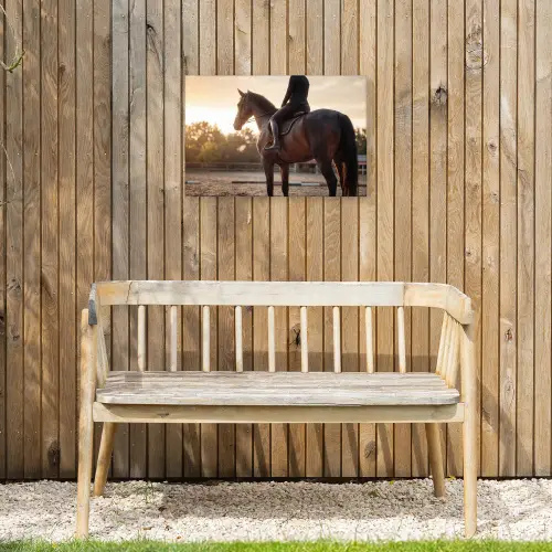 Harmonie - Ruiter - Zon Tuinposter op houten frame 2 cm dik klein -sfeer4