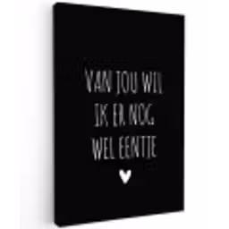 Van jou wil ik er nog wel eentje - Quotes - Spreuken Tuinposter op houten frame 2 cm dik klein -3d
