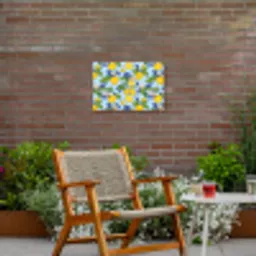 Illustratie - Citroen - Patroon Tuinposter op houten frame 2 cm dik klein 845 -sfeer3