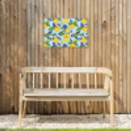 Illustratie - Citroen - Patroon Tuinposter op houten frame 2 cm dik klein 845 -sfeer4