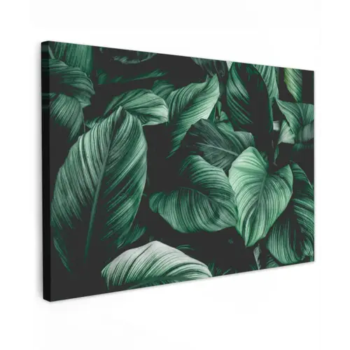 Intrigerende Bladpatronen Tuinposter op houten frame 2 cm dik klein -3d