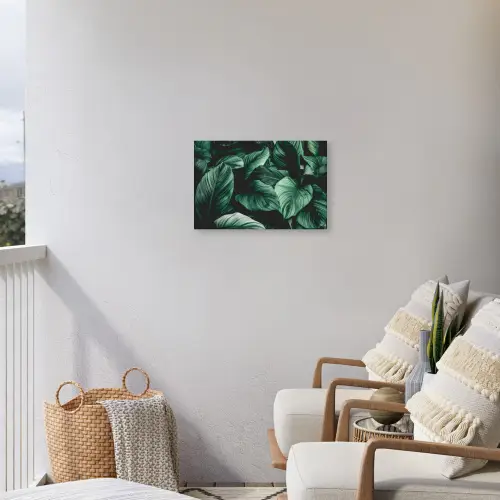 Intrigerende Bladpatronen Tuinposter op houten frame 2 cm dik klein -sfeer1