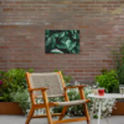 Intrigerende Bladpatronen Tuinposter op houten frame 2 cm dik klein -sfeer3