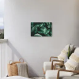 Intrigerende Bladpatronen Tuinposter op houten frame 2 cm dik klein -sfeer1