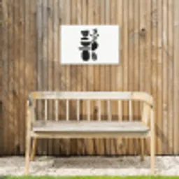 Japandi - Zwart - Abstract Tuinposter op houten frame 2 cm dik klein -sfeer4