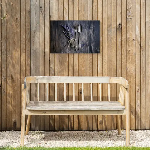Lavendel - Lepel - Vork Tuinposter op houten frame 2 cm dik klein -sfeer4