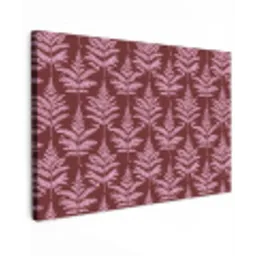 Blad - Patroon - Paars Tuinposter op houten frame 2 cm dik klein 845 -3d